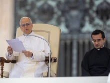At his first general audience in St. Peter's Square on May 21, 2025, Pope Leo XIV appeals for peace and the entry of humanitarian aid into Gaza, where, he said, children and elderly are suffering.