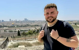 Cameron Mumford on pilgrimage in Jerusalem. Credit: Photo courtesy of Cameron Mumford