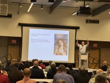Harvard University professor of mathematics and biology Martin Nowak speaks at the annual conference of the Society of Catholic Scientists on June 8, 2025, in Washington, D.C.