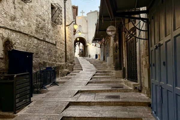 The deserted streets of Jerusalem as the city awaited Iranian retaliation strikes. Credit: Cameron Mumford