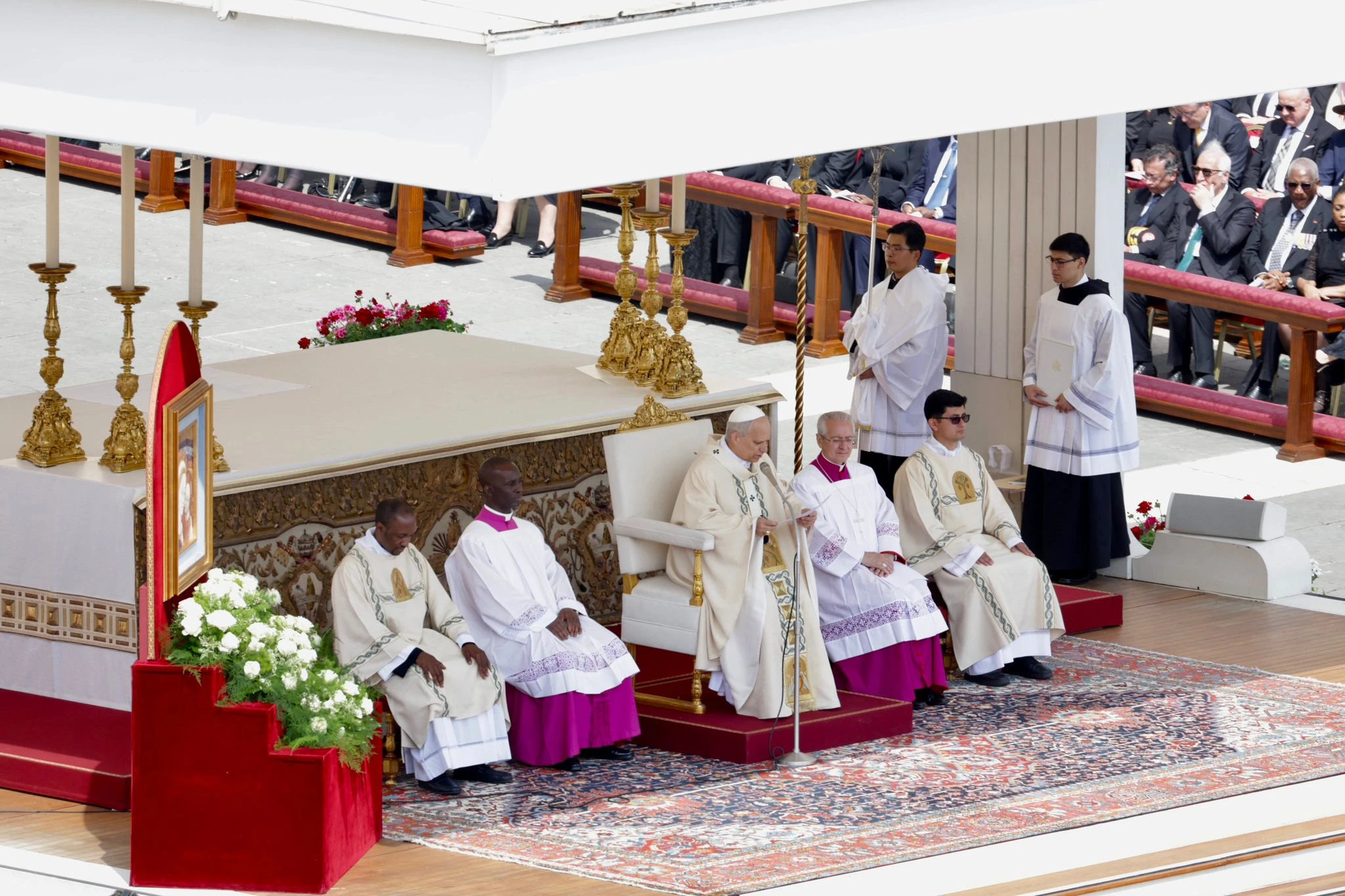 Pope Leo XIV acknowledged divisions among the faithful with a call for fraternal communion and unity in the homily at his inaugural Mass in St. Peter’s Square on May 18, 2025.?w=200&h=150