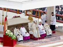 Pope Leo XIV acknowledged divisions among the faithful with a call for fraternal communion and unity in the homily at his inaugural Mass in St. Peter’s Square on May 18, 2025.