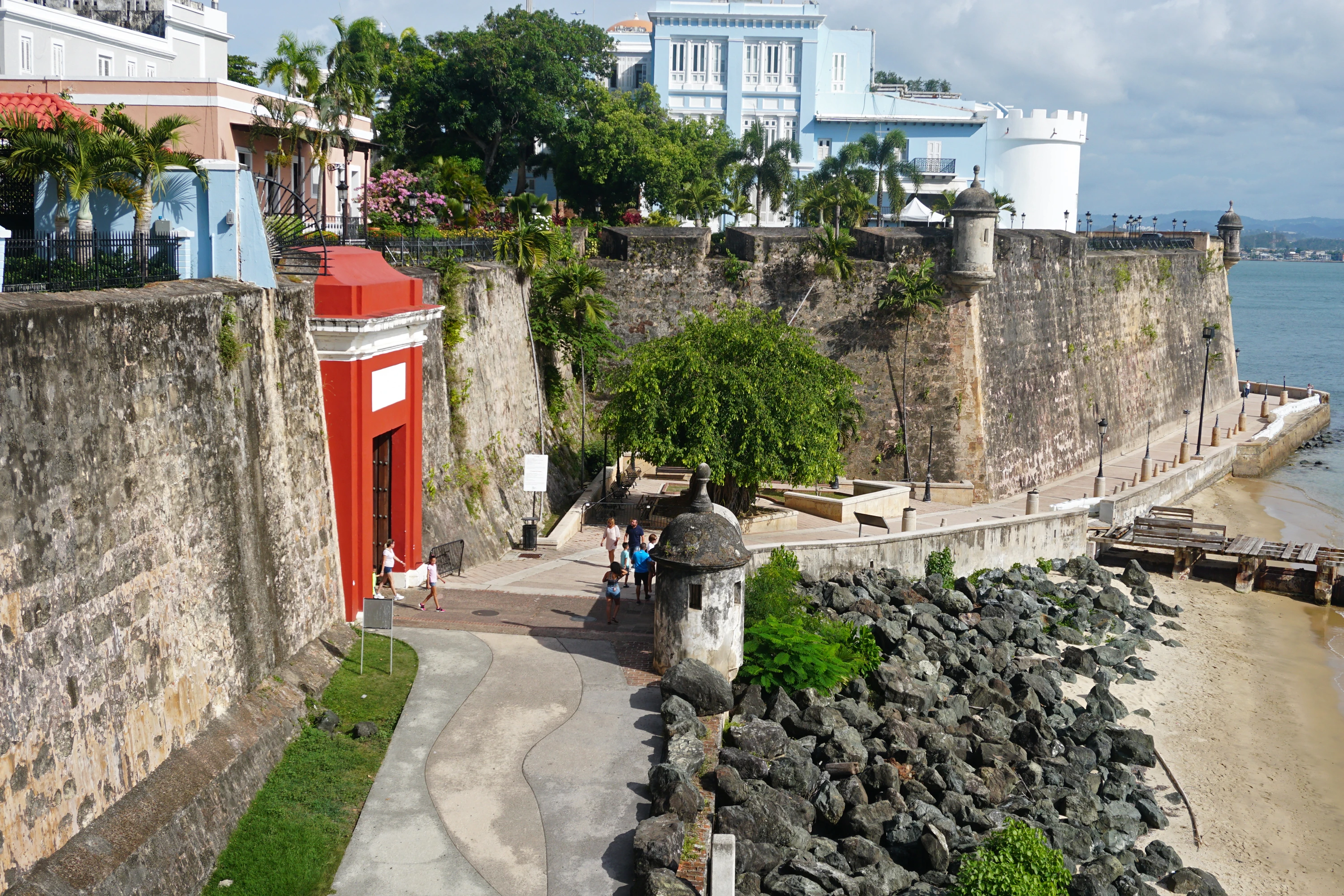 Scene of the walled city of Old San Juan, Puerto Rico. The oldest governor’s mansion under the American flag, La Fortaleza, is top right.?w=200&h=150