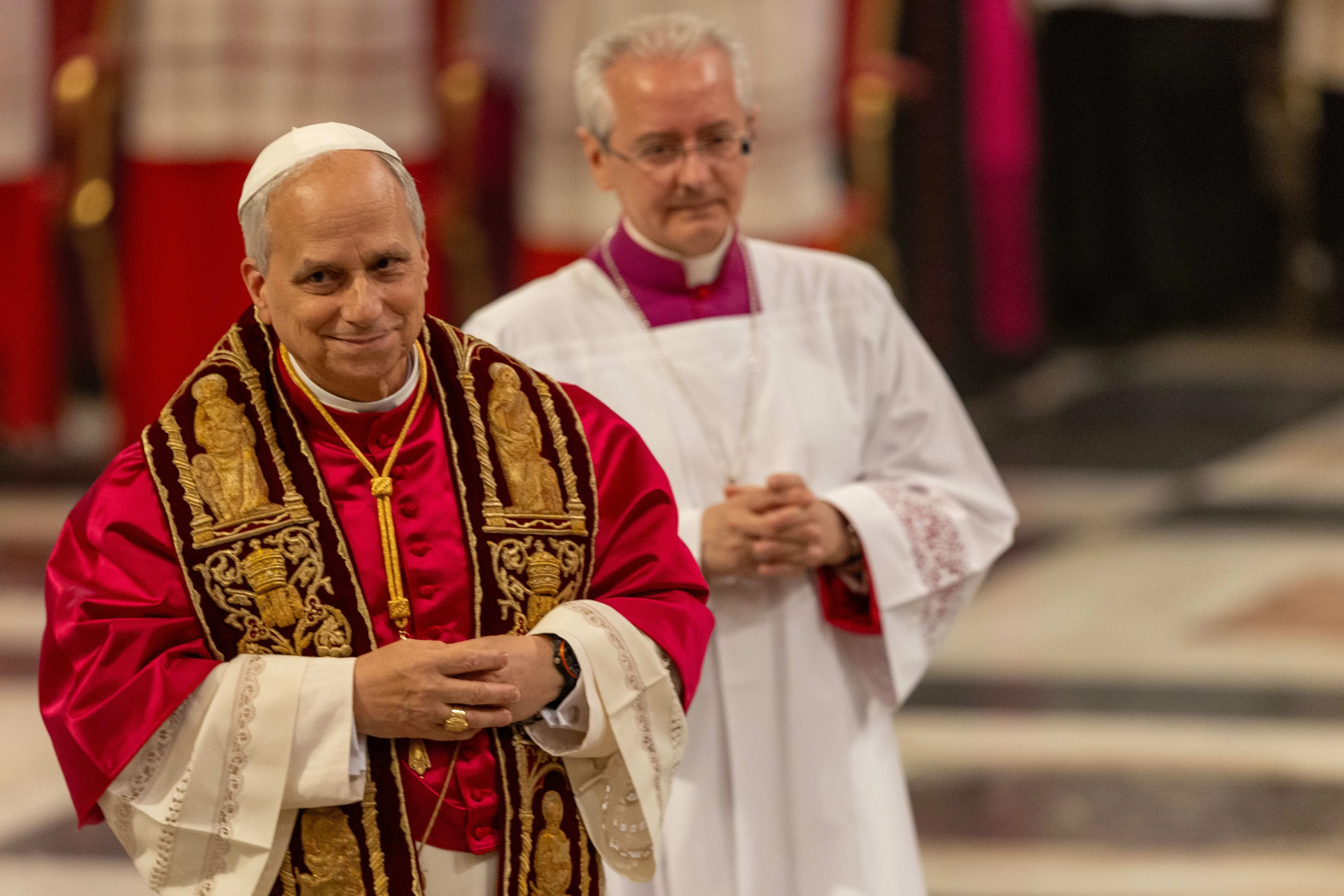 Pope Leo XIV at the Basilica of St. Paul Outside the Walls on May 20, 2025.?w=200&h=150