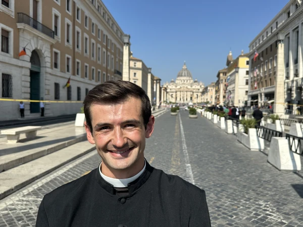 Pepe Zinkewich poses in Rome near Vatican City, Tuesday, June 24, 2025. Credit: Courtney Mares/CNA