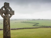 Irish high cross at the Rock of Cashel in County Tipperary, Ireland.