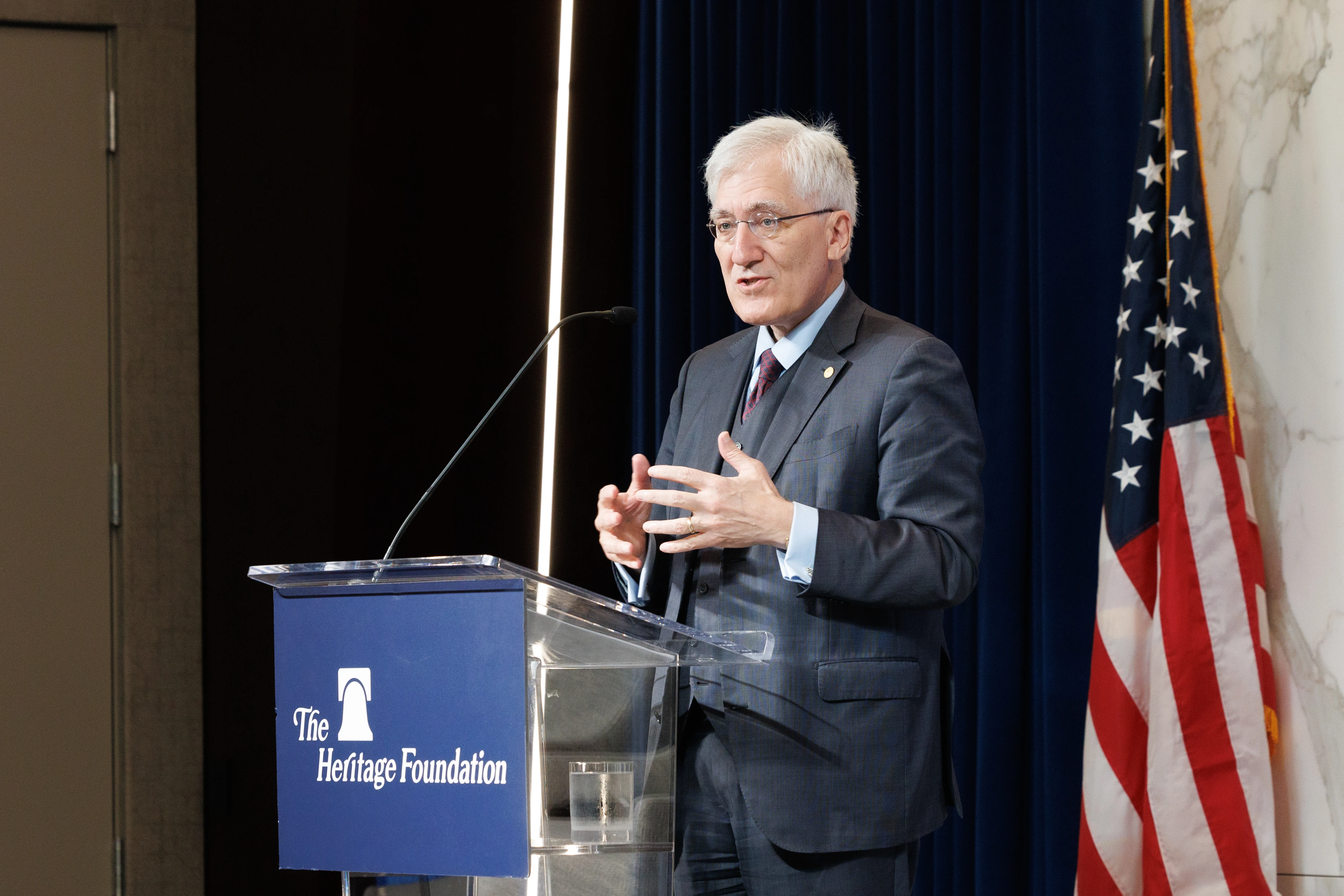 Professor Robert P. George speaks at the Heritage Foundation event commemorating the 100th anniversary of Pierce v. Society of Sisters on May 30, 2025.?w=200&h=150