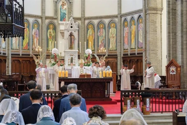 Archbishop Peter Chung Soon-taick offers Mass in Myeongdong Cathedral in Seoul for the "Day of Prayer for the Reconciliation and Unity of the Korean People" on June 22, 2025, in anticipation of the 75th anniversary of the start of the Korean War on June 25. Credit: Archdiocese of Seoul