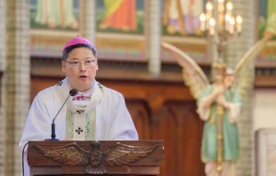 Archbishop Peter Chung Soon-Taick delivers his homily at the Mass for a Day of prayer for National Reconciliation and Unity at Myeongdong Cathedral on June 22, 2025, in anticipation of the 75th anniversary of the start of the Korean War on June 25. Credit: Archdiocese of Seoul