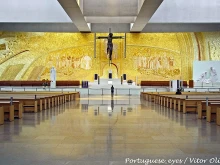 The Basilica of the Holy Trinity at the Shrine of Our Lady of Fátima in Portugal.
