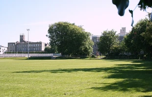 Blackrock College in Dublin, Ireland, where extensive abuse took place over decades, according to a documentary that led to the June 2025 report by the National Board for Safeguarding Children in the Catholic Church in Ireland. Credit: Sarah777, Public domain, via Wikimedia Commons