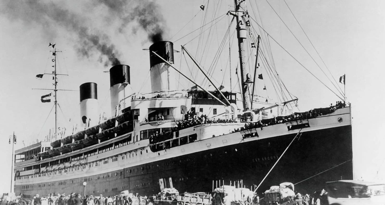 Cap Arcona — once a luxurious transatlantic liner — became a place of execution in the spring of 1945 when it was bombed by British aircraft on May 3.?w=200&h=150