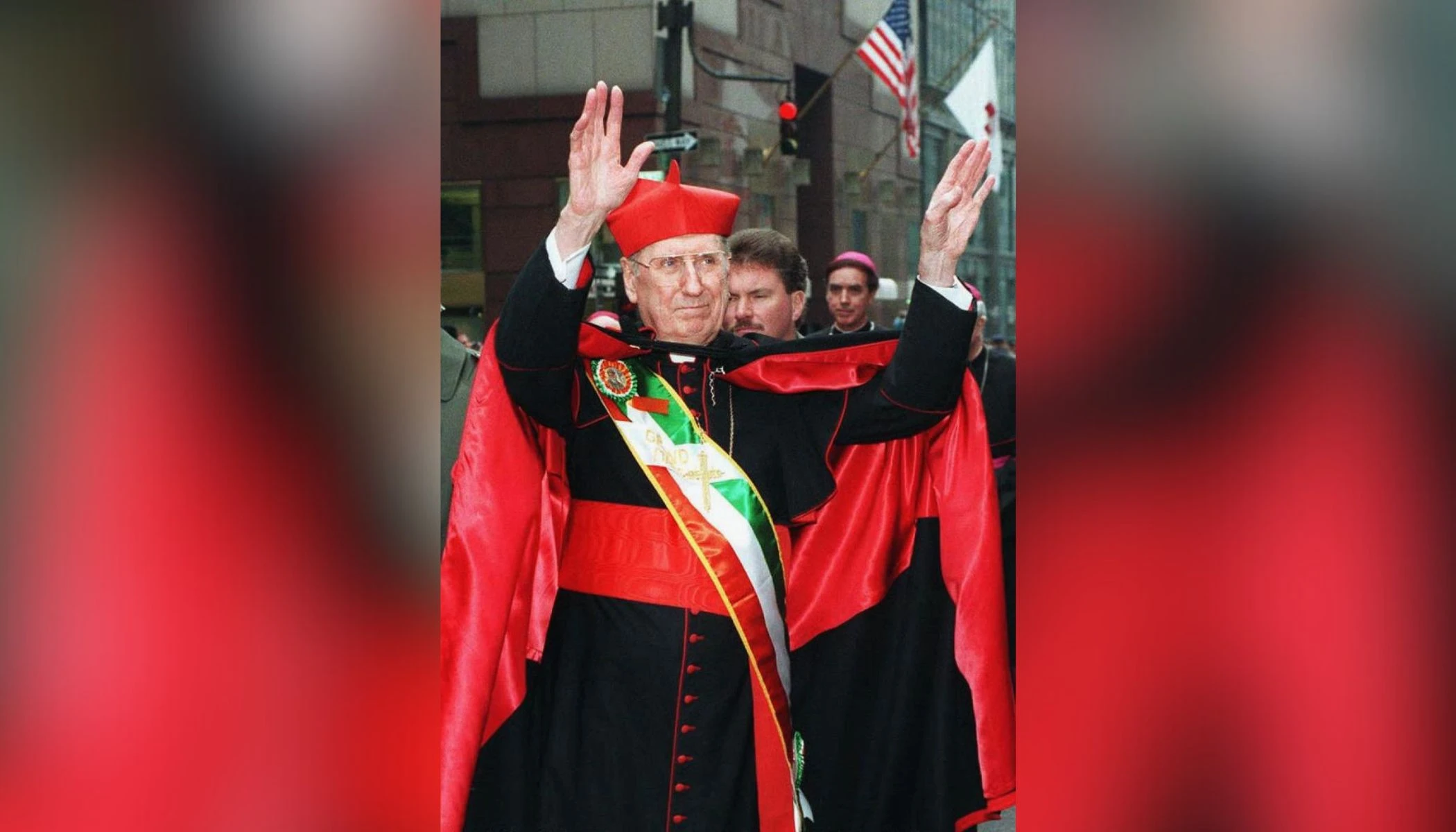 Cardinal John O’Connor attends the St. Patrick’s Day parade in New York City as grand marshal on March 17, 1995.?w=200&h=150