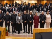 Mexican President Claudia Scheinbaum meets with the country’s bishops during their plenary assembly on Nov. 13, 2024.