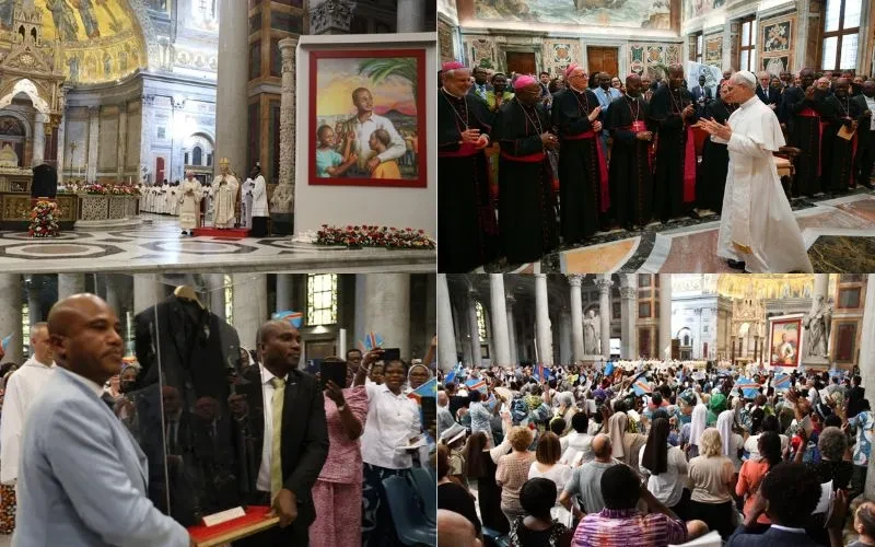 Scenes from the beatification of Floribert Bwana Chui Bin Kositi, a Congolese martyr, in Rome on Sunday, June 15, 2025. In a Monday, June 16, audience with pilgrims from the Democratic Republic of Congo (DRC), who traveled for the beatification of Bwana Chui at the Papal Basilica of St. Paul Outside-the-Walls, the Holy Father said: “This Congolese layman highlights the precious witness of the laity and young people.”?w=200&h=150