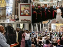 Scenes from the beatification of Floribert Bwana Chui Bin Kositi, a Congolese martyr, in Rome on Sunday, June 15, 2025. In a Monday, June 16, audience with pilgrims from the Democratic Republic of Congo (DRC), who traveled for the beatification of Bwana Chui at the Papal Basilica of St. Paul Outside-the-Walls, the Holy Father said: “This Congolese layman highlights the precious witness of the laity and young people.”