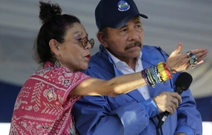 Nicaraguan Vice President Rosario Murillo and her husband, Nicaraguan President Daniel Ortega. Credit: Inti Ocon/AFP via Getty Images