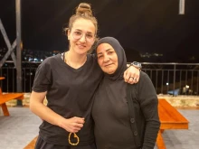 Iman Hijaze and her mother, Hadidza, at St. Joseph’s House.