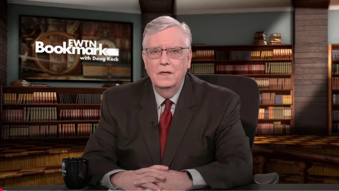 Doug Keck hosts an episode of “EWTN Bookmark” on May 8, 2025. After a 29-year career at the network, EWTN announced June 26, 2025, that Keck will retire from his administrative duties as president and chief operating officer of EWTN. Keck will receive the honorary title of president emeritus and will continue to host “EWTN Bookmark” as well as co-host “Father Spitzer’s Universe.”?w=200&h=150