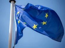 The flag of the European Union.