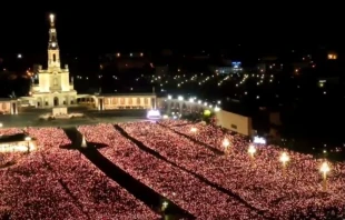 Candlelight procession at Fatima on May 12, 2025. Credit: Courtesy of Shrine of Fatima/EWTN