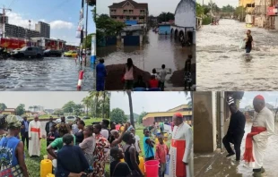 At least 33 people have been reported dead and thousands displaced following April 5-6, 2025, flooding that cut access to over half of the Congolese capital of Kinshasa in the Democratic Republic of Congo. Credit: Catholic Radio Elikya/Arsene/Radio Okapi