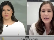 Grandly co-founder and director Pili Abouchaar (right) discusses the apostolate’s work with grandparents on “EWTN Pro-Life Weekly” on June 4, 2025.