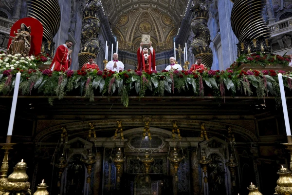 In his remarks, Pope Leo reaffirmed: “My episcopal service is a service to unity, and the Church of Rome is committed, by the blood of Saints Peter and Paul, to serving communion among all Churches.” June 29, 2025. Credit: Vatican Media