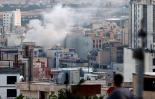 Smoke billows from an explosion in southwest Tehran on June 16, 2025. Iran’s state broadcaster was briefly knocked off the air by an Israeli strike and explosions rang out across Tehran on June 16 after a barrage of Iranian missiles killed 11 people in Israel on the fourth day of an escalating air war. Credit: ATTA KENARE/AFP via Getty Images