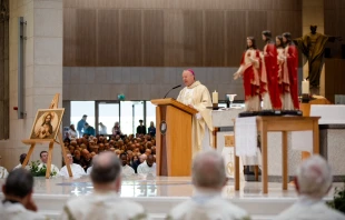 In Knock, Ireland, on Sunday June 22, 2025, Archbishop Eamon Martin of Armagh urged the people of Ireland to “feel inspired and courageous” by the renewed consecration to the Sacred Heart. Credit: Sean Flynn/Irish Catholic Bishops Conference