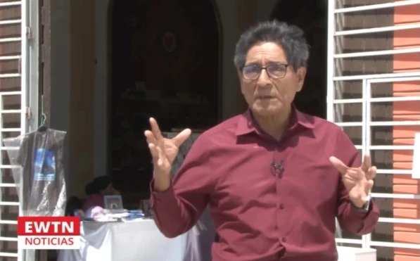 Italo Chafloc, president of the “Multisectoral Committee of Eten City.” Credit: EWTN News. Credit: Screenshot/EWTN Noticias