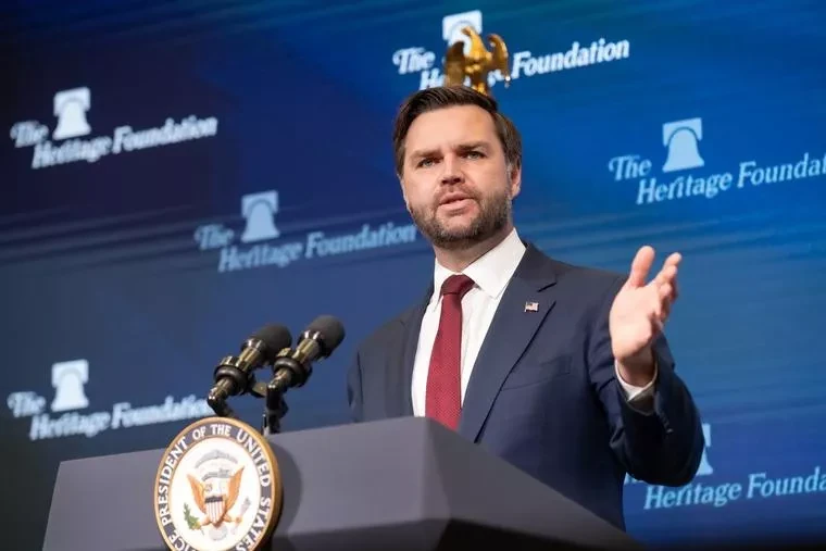 Vice President JD Vance speaks at a film-screening event April 1, 2025, at the Heritage Foundation in Washington, D.C.?w=200&h=150