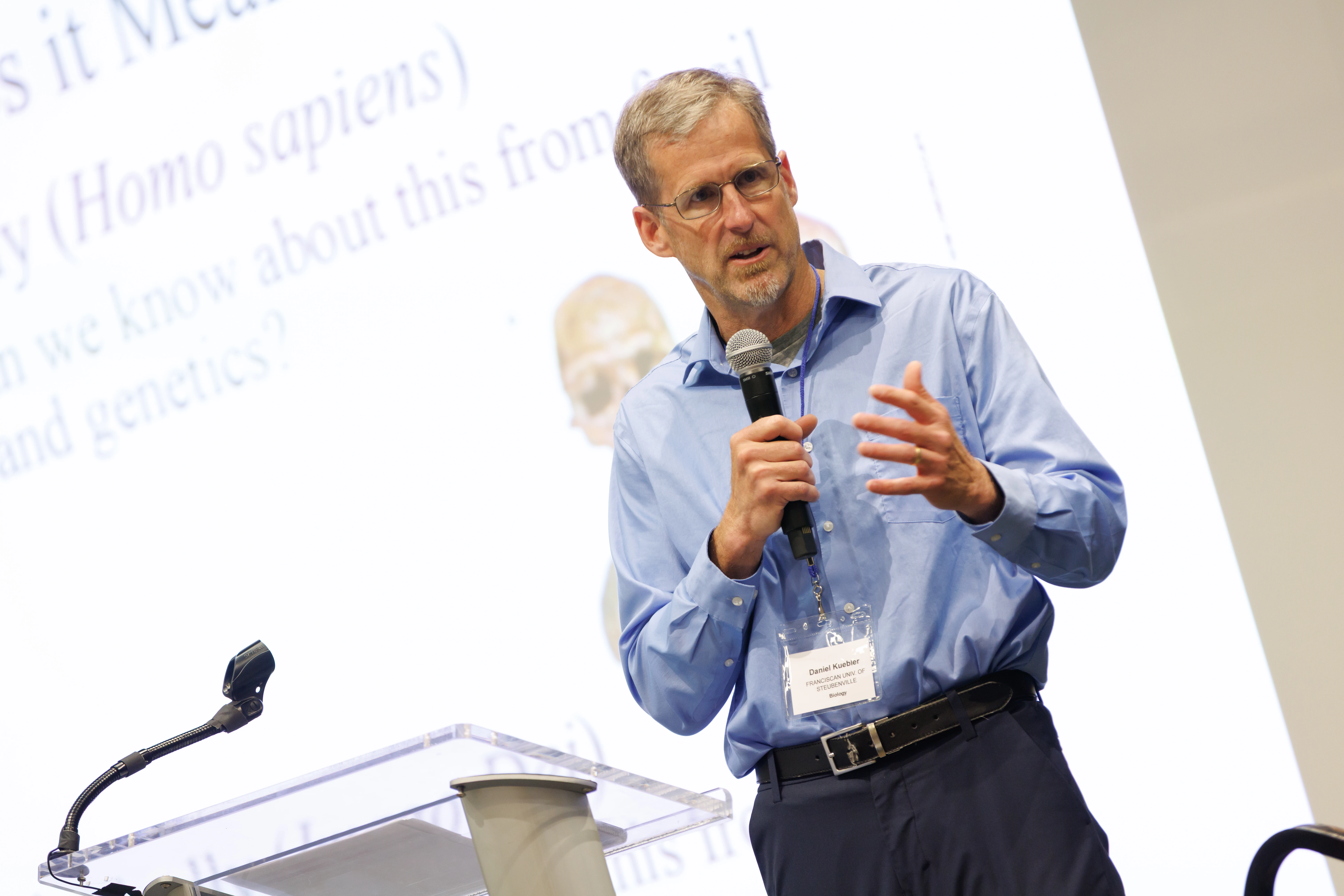 Daniel Kuebler, a professor of biology at Franciscan University, speaks at the 2025 Society of Catholic Scientists conference on June 7, 2025.?w=200&h=150