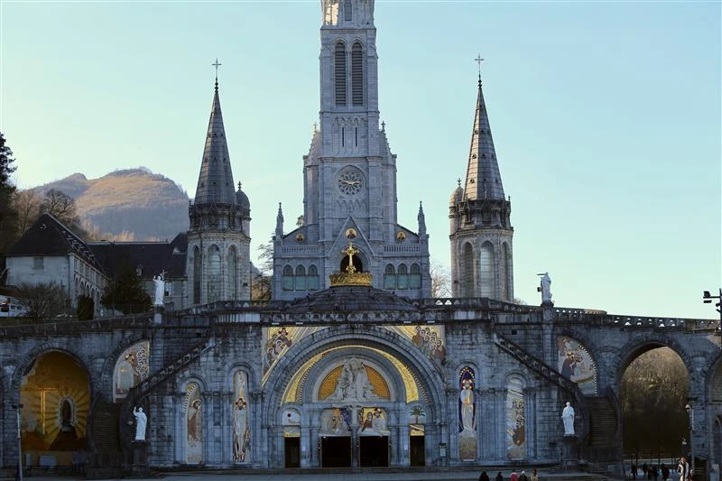 Mosaics by alleged abuser Father Marko Rupnik are displayed throughout the shrine in Lourdes, France.?w=200&h=150