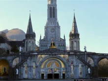 Mosaics by alleged abuser Father Marko Rupnik are displayed throughout the shrine in Lourdes, France.