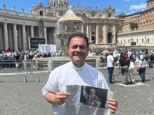 Monsignor Humberto González in St. Peter’s Square after the May 18, 2025, Mass marking the beginning of Leo XIV’s pontificate.
