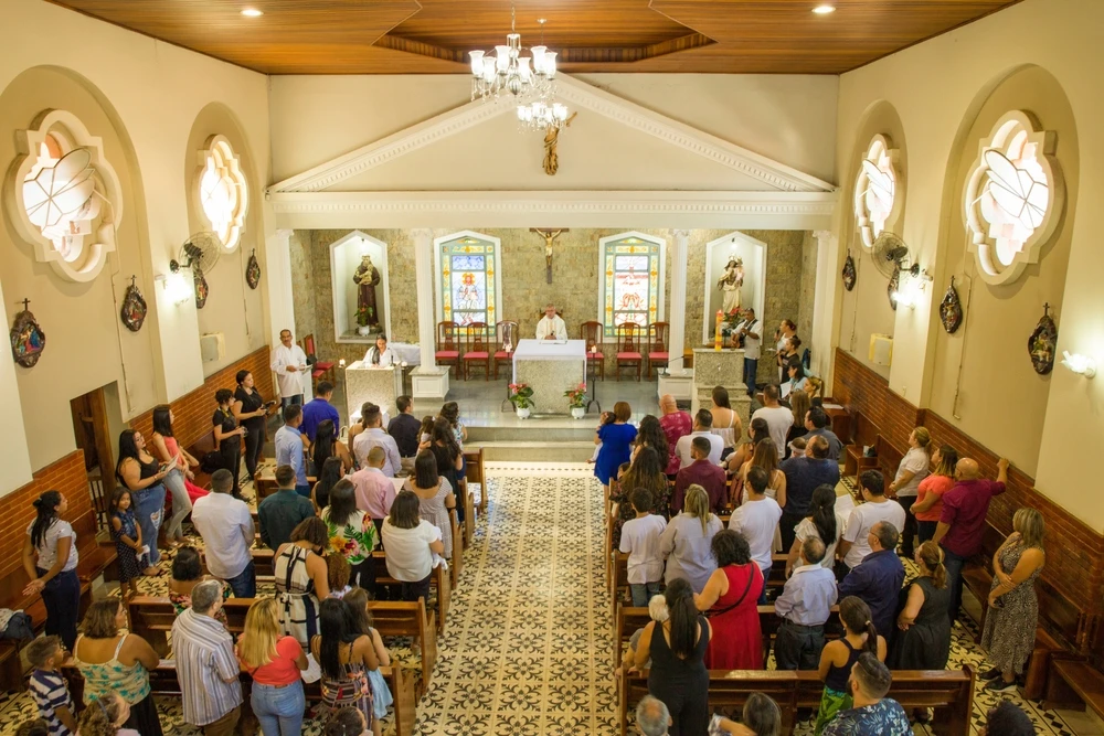 Mass in a Catholic church in Cotia, Sao Paulo, Brazil, on Jan. 25, 2020.?w=200&h=150
