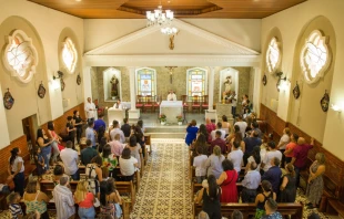 Mass in a Catholic church in Cotia, Sao Paulo, Brazil, on Jan. 25, 2020. Credit: wtondossantos/Shuttestock