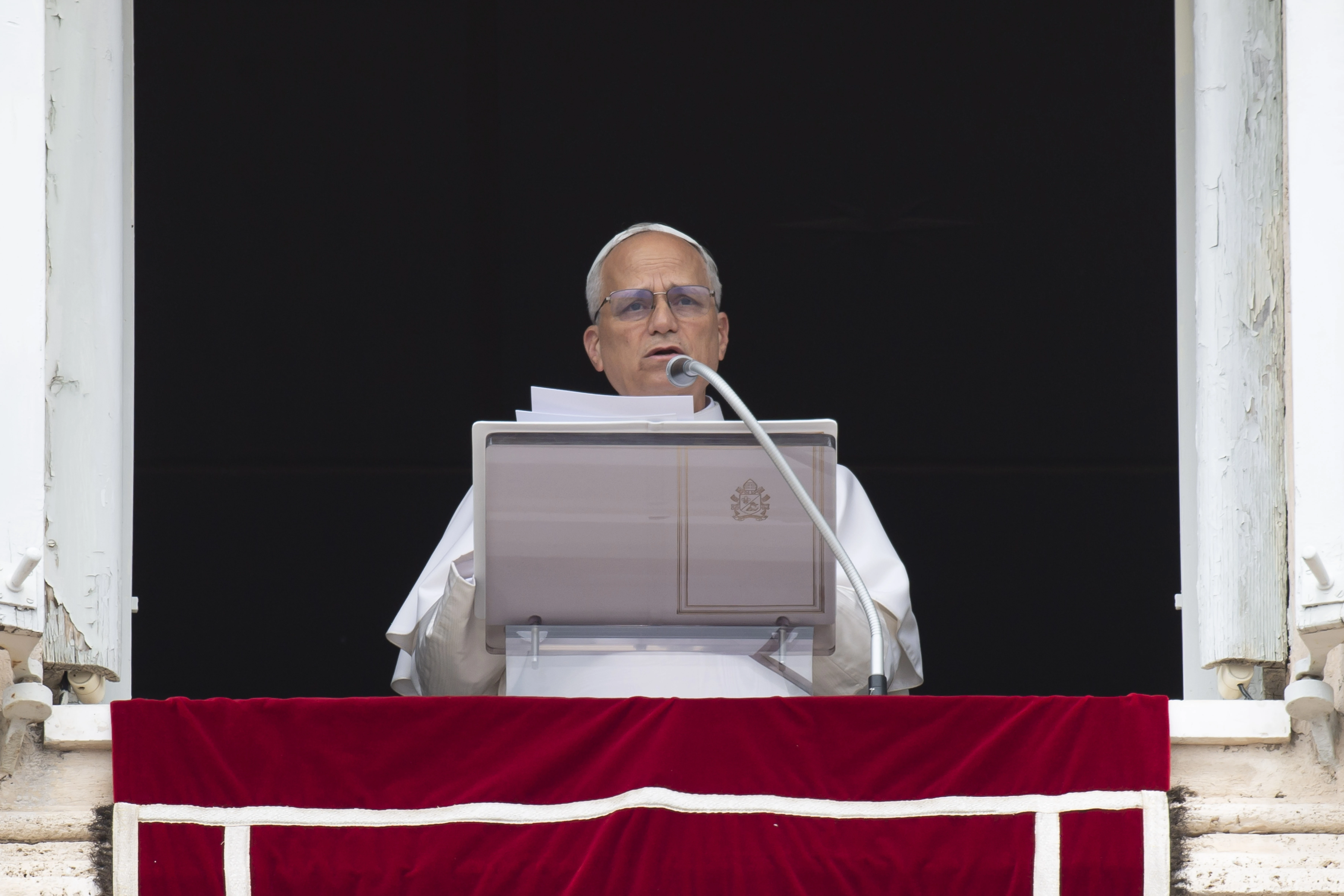 Pope Leo XIV speaks to pilgrims gathered in St. Peter’s Square for the Sunday Angelus on June 22, 2025.?w=200&h=150