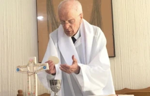 Mass celebrated by Bishop José de Jesús Sahagún de la Parra on his 100th birthday. Credit: Diocesan Sisters of Our Lady of the Angels