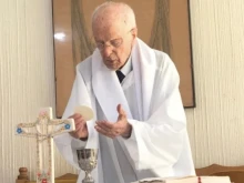 Mass celebrated by Bishop José de Jesús Sahagún de la Parra on his 100th birthday.