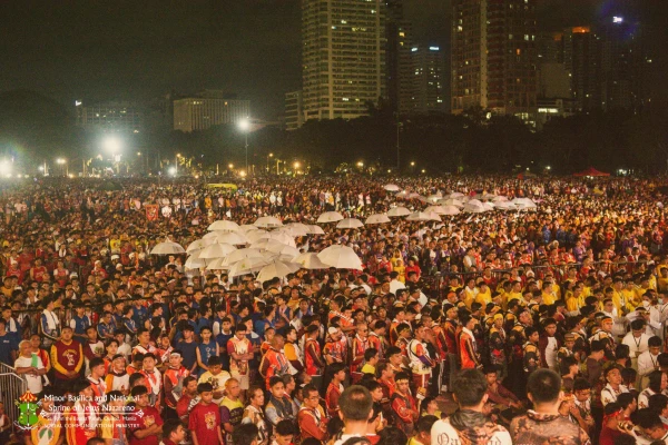 Thousands of devotees attend the open-air Mass celebrated by Manila archbishop Cardinal Jose Advincula at Luneta Park, Manila, to start the annual observance of the translation of the miraculous image of Jesus Nazareno. The annual feast draws millions of devotees filling the streets of Manila, a testament to the strong and vibrant faith of Filipino Catholics. The 2025 procession lasted 20 hours and 45 minutes. It began at 4:41 a.m. on Jan. 9 and ended at 1:26 a.m. on Jan. 10, according to authorities. Credit: Photo courtesy of the Minor Basilica and National Shrine of Jesus Nazareno, Quiapo, Manila