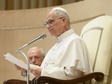 Pope Leo XIV tells political leaders that “natural law, which is universally valid apart from and above other more debatable beliefs, constitutes the compass by which to take our bearings in legislating and acting” at the Jubilee of Governments on June 21, 2025.