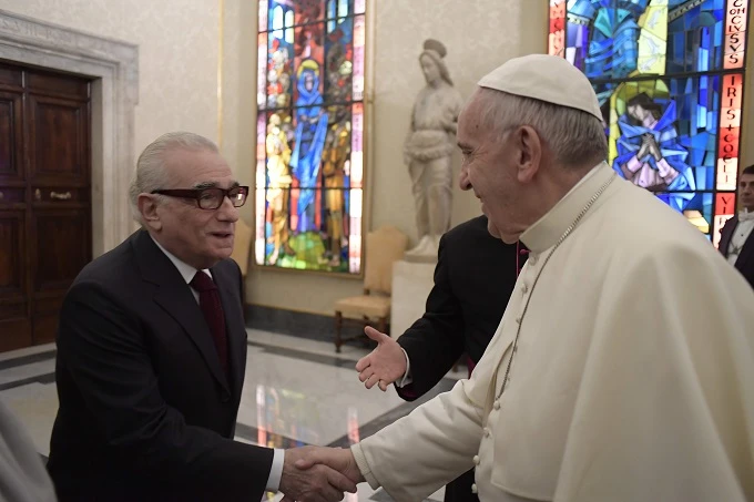 Pope Francis meets director Martin Scorsese in the Vatican on Nov. 30, 2016.?w=200&h=150