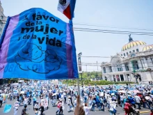 Thousands participate in the March for Life on May 3, 2025, in Mexico City.