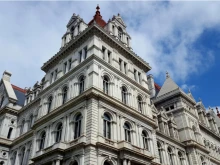 The New York state capitol in Albany.