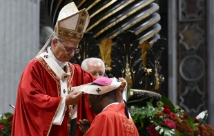 Pope Leo XIV spoke about unity on Sunday, June 29, after bestowing the pallium on 54 new metropolitan archbishops on the Solemnity of Saints Peter and Paul, patrons of the city of Rome. Credit: Vatican Media