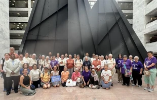 About 300 sisters and supporters gathered on June 24, 2025, for “Sisters Speak Out” in the nation’s capital in anticipation of the Senate voting on the budget bill this week. Credit: Julia Morris