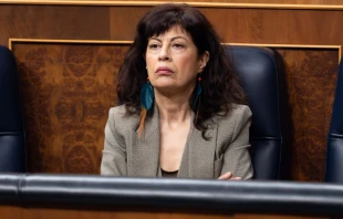 Ana Redondo, Spain’s minister of equality, is seen at the Spanish Congress of Deputies on Feb. 12, 2025. Credit: Alberto Gardin/SOPA Images/LightRocket via Getty Images