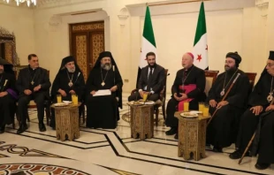 The heads of Churches and their representatives in Syria meet the de facto leader. Credit: Add Alsama/Facebook